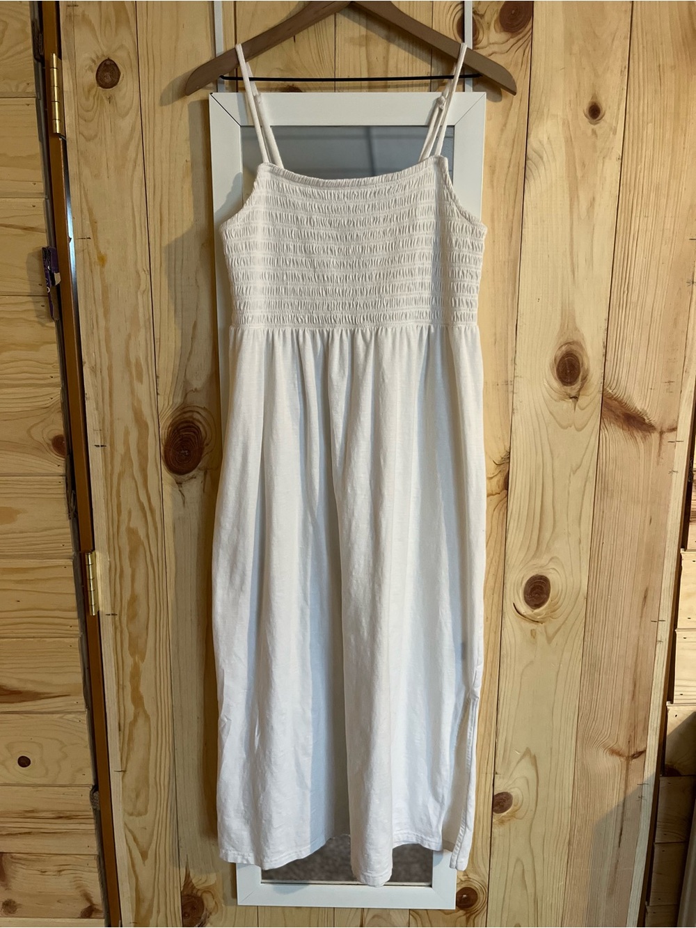 Old Navy White Cotton Maxi Dress